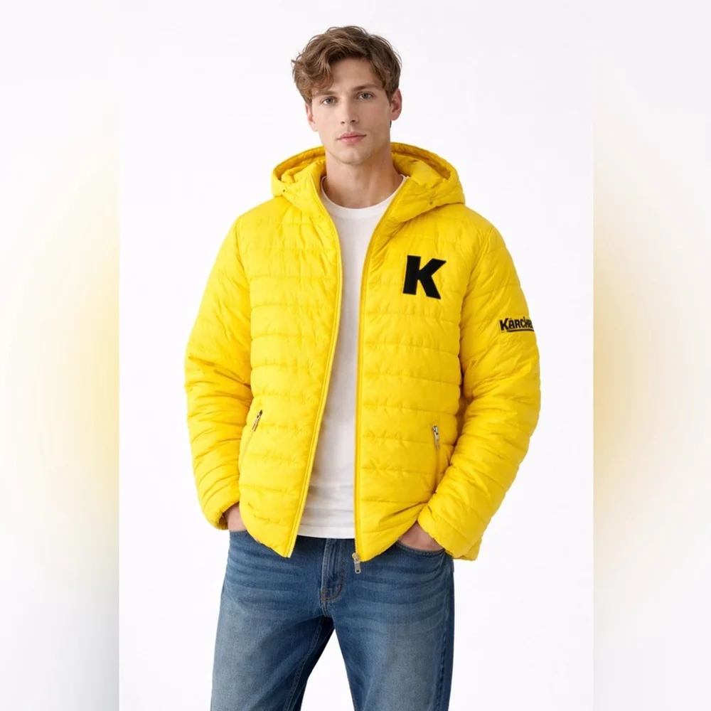 Kärcher Yellow Utility Puffer Jacket Workwear Gorpcore Streetwear Carhartt Style